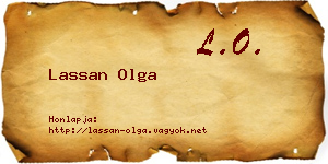 Lassan Olga névjegykártya